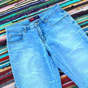 Younique Distressed Patterned Capri Jeans- #1944